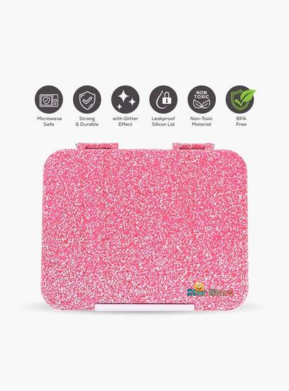 Starmarz Bento Glitter Lunch Box for Kids, Little Princes Edition | 4–6 Compartments, Sandwich Cutters, Fruit Pickers, 1195ml, Detachable Tray-school-lunchessentials-lunchboxes-image-2