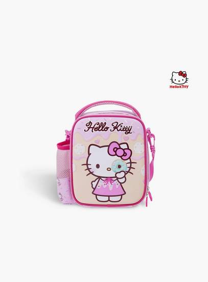 Sanrio 3-Piece Hello Kitty Printed Lunch Bag with Lunch Box & Water Bottle - Multicolour-school-lunchessentials-lunchbags-image-2