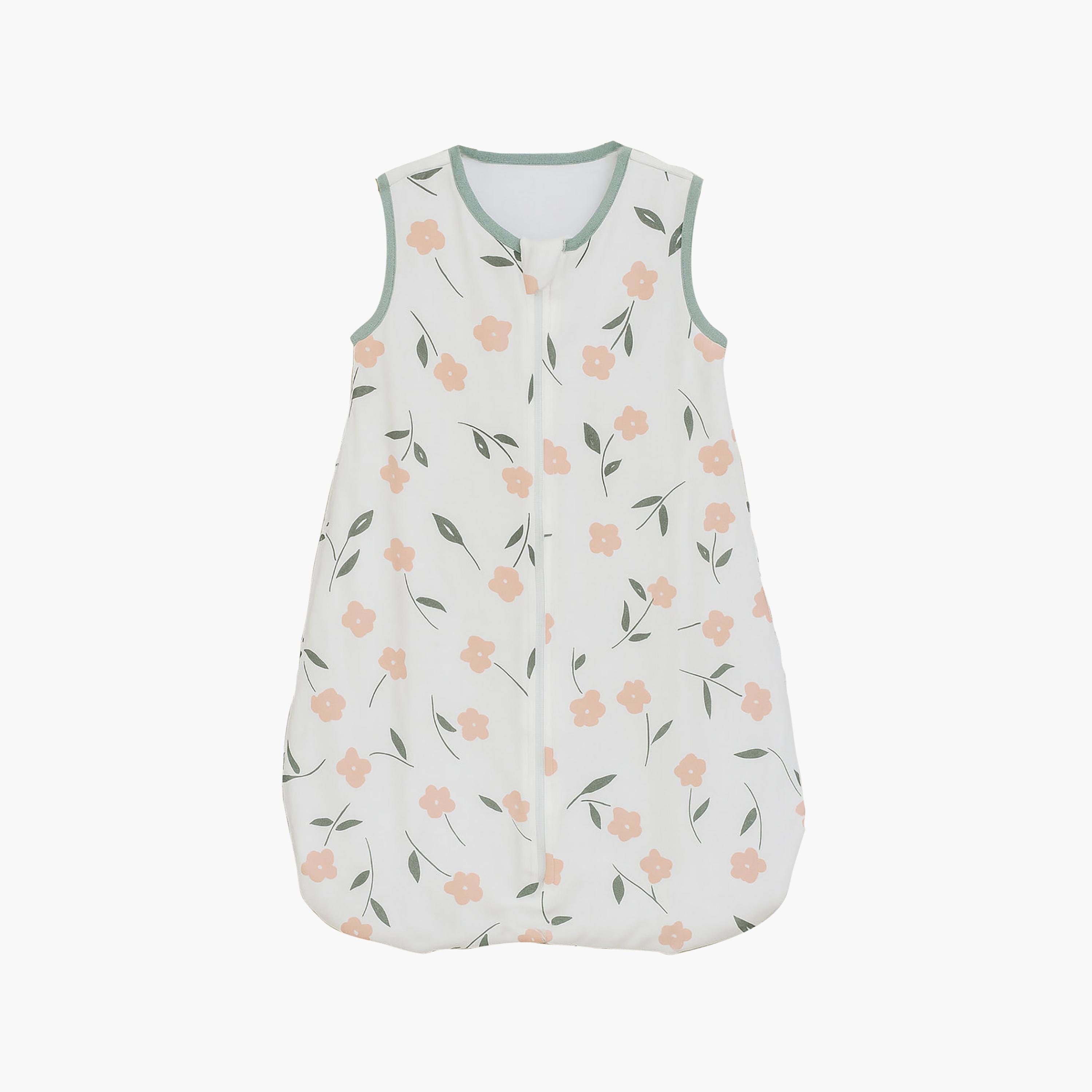 كيس نوم قطني بدون أكمام (قطعتان) - مجموعة فلورا والرمادي - مقاس M من كيندر فالي-baby-nursery-blanketsandswaddles-swaddlesandsleepingbags-image-3