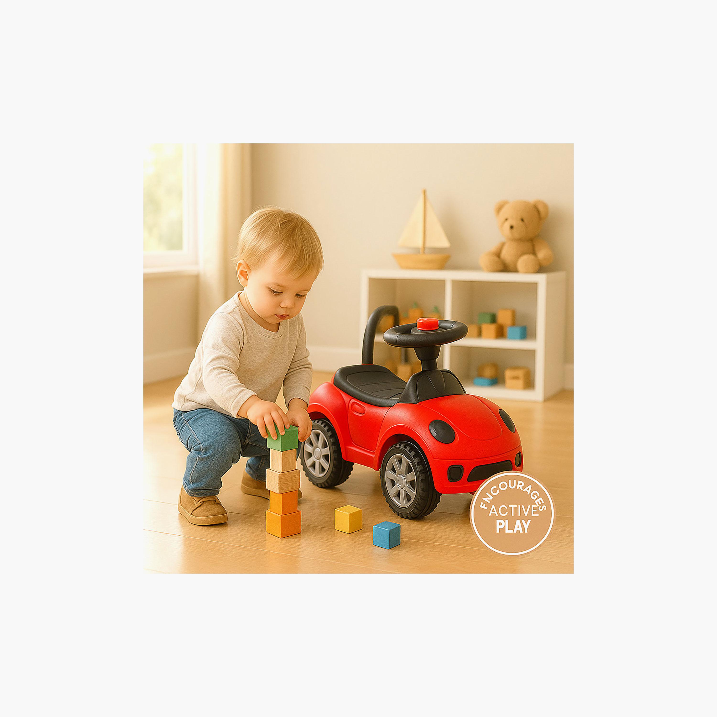 سيارة دفع صغيرة ميني رايدر مع أضواء وموسيقى - 1-5 سنوات - أحمر من ستارمارز-toys-outdoor-bikesandrideons-manualrideons-image-3