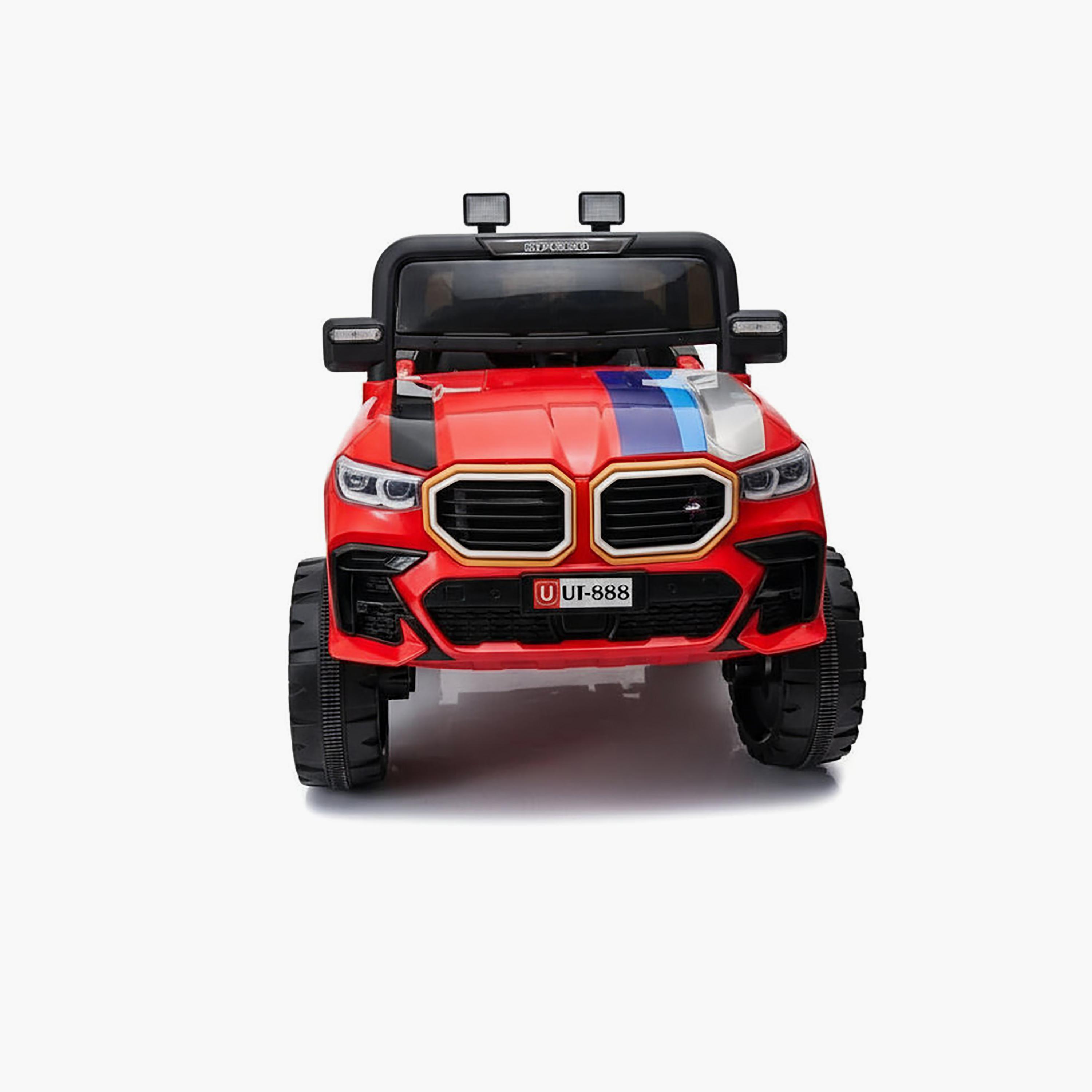 Urban Tots 4x4 Battery Operated Jeep with Music & LED Lights - Sports Style - Red-toys-outdoor-bikesandrideons-electricvehicles-image-1